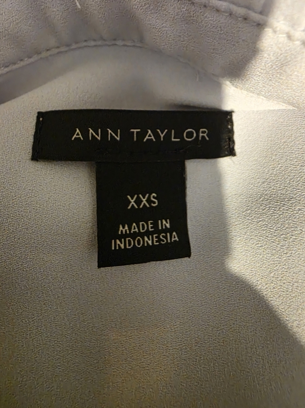 Ann Taylor Light Blue Ruffled Keyhole Blouse - Picture 2 of 5